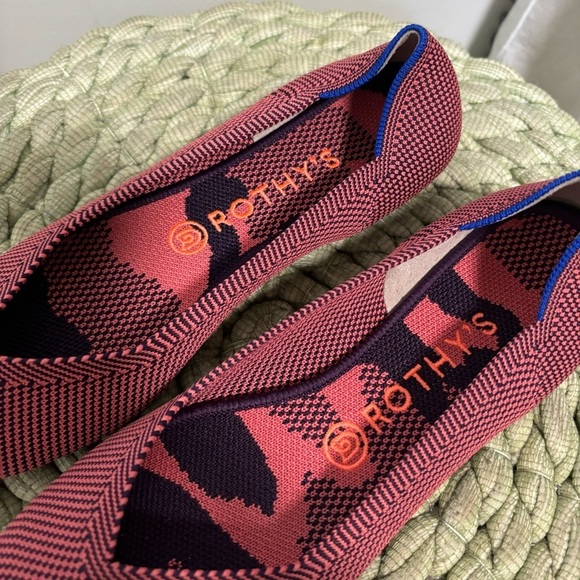 Rothy's The Point Rose Double Stitch Point Toe Slip On Knit Flats - Picture 8 of 15